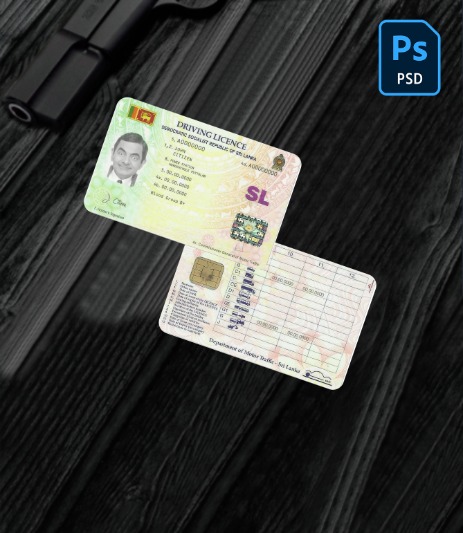 Sri Lanka driving license PSD